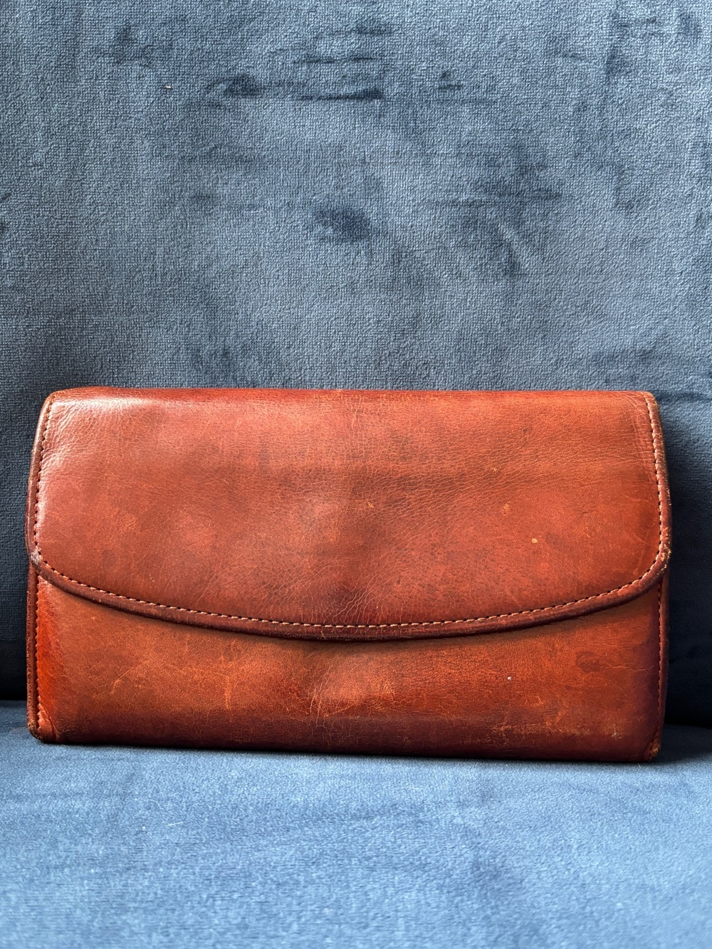 Coach Brown Leather Vintage Envelope Wallet Clutch
